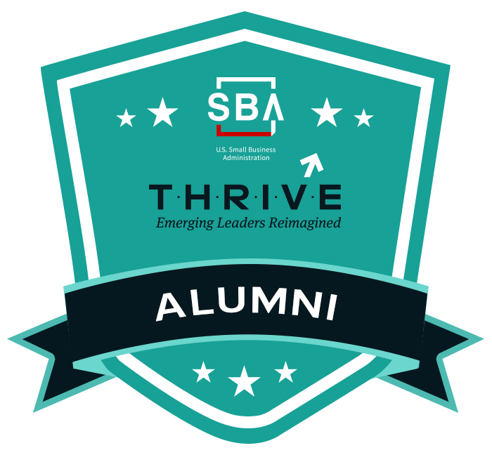 U.S. Small Business Administration T.H.R.I.V.E. Alumni badge for a leading home care provider in Mobile, Alabama.
